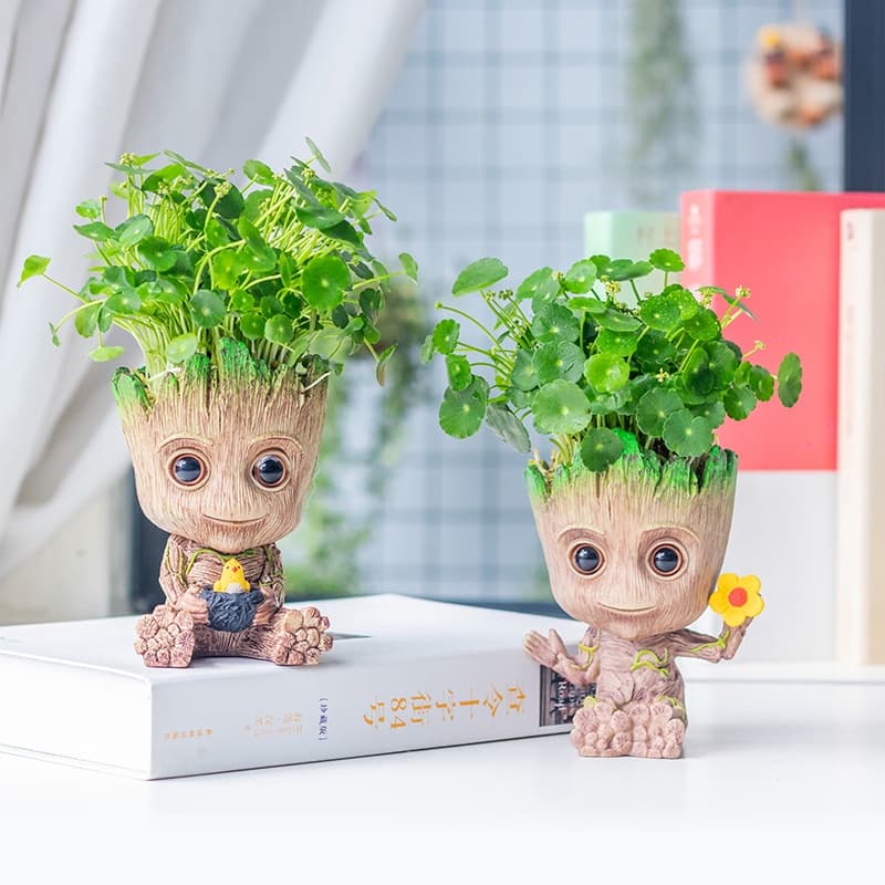 Guardians of the Galaxy Pot Shuren Groot Doll Garage Kit Nest Sitting Small Shuren - รูปที่ 1