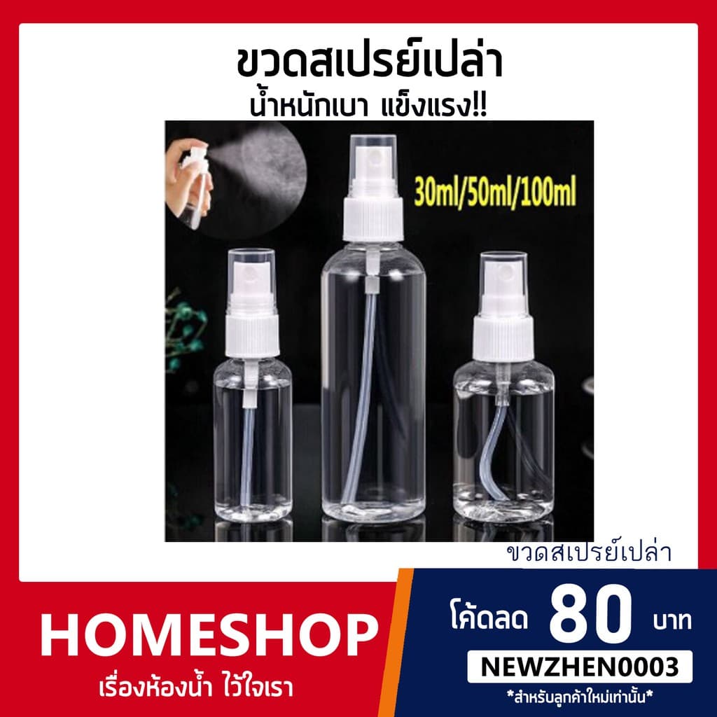 พร้อมส่งงง!!! ขวดสเปรย์เปล่า 30ml./50ml./100ml. BTHS-064 - รูปที่ 1