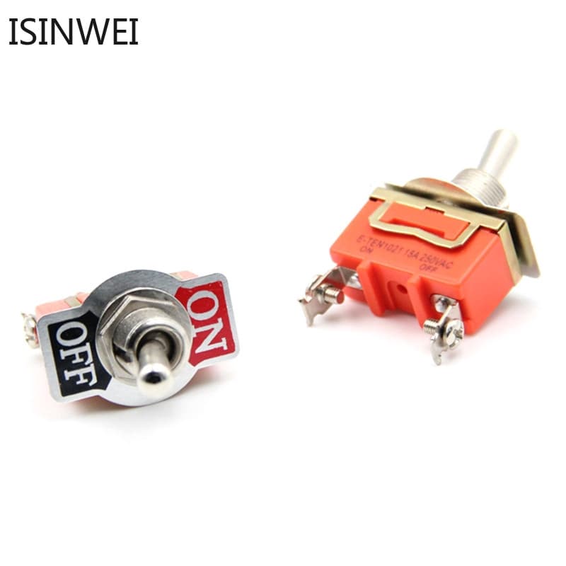 สวิทช์สลับ สีส้ม e-ten1021 2 พิน on - off 15 a 250 v 1 ชิ้น - รูปที่ 1