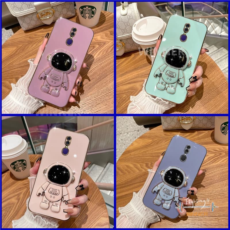 เคส OPPO F11 F11 PRO F9 F9 PRO F7 F5 โทรศัพท์มือถือ ลายนักบินอวกาศ พร้อมขาตั้ง สําหรับ YHY - รูปที่ 1