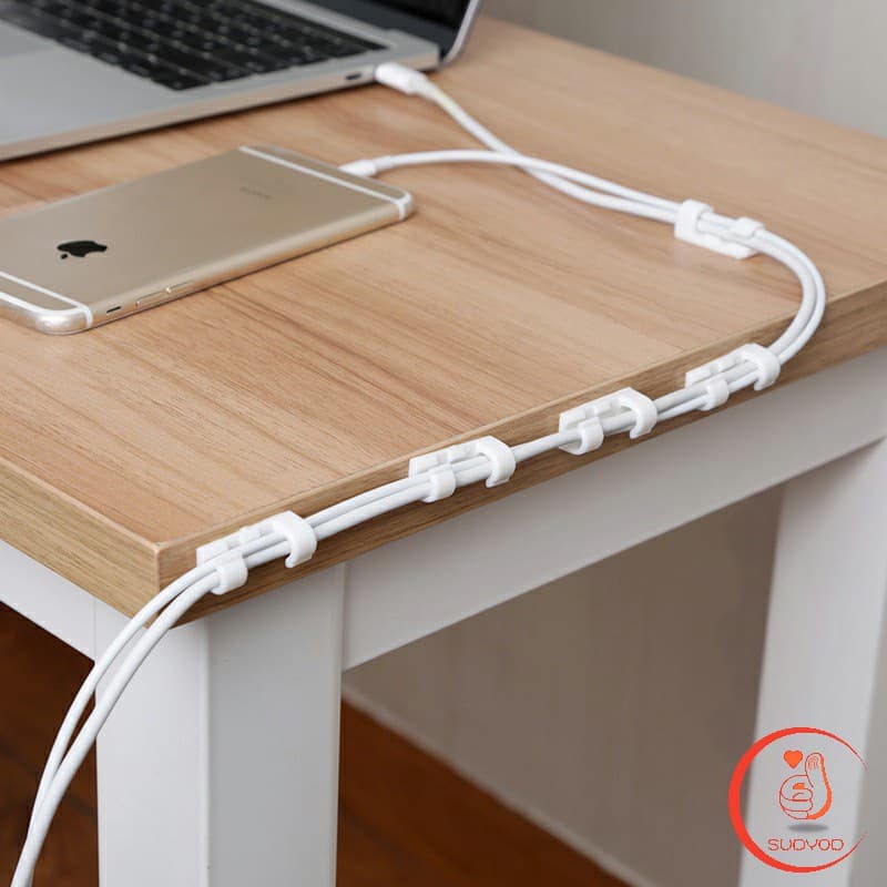 ที่เก็บสายไฟ คลิปล๊อคสายไฟ ตัวยึดสายไฟ 16ชิ้น/20ชิ้น Transparent clip - รูปที่ 1
