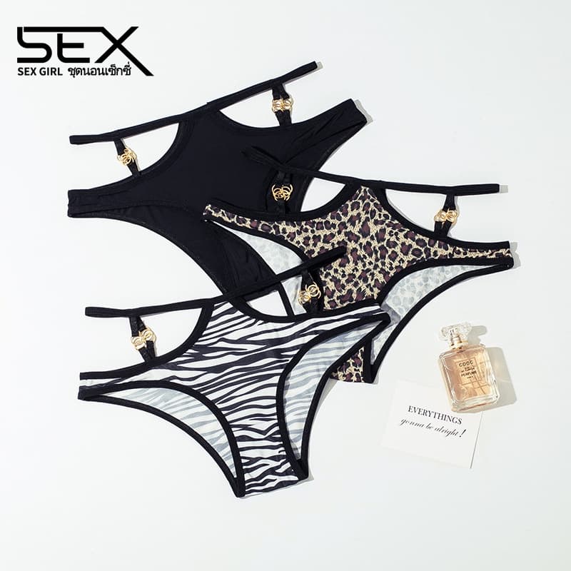 Sex Girl เซ็กซี่ thong กางเกงชั้นในของผู้หญิง กางเกงชั้นในลายเสือสุดเซ็กซี่ ปรับขนาดได้อย่างอิสระ（H6005） - รูปที่ 1