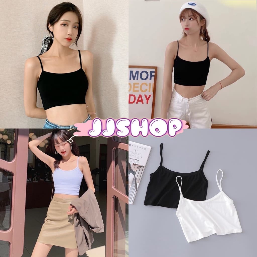JJ shop? พร้อมส่ง เสื้อสายเดี่ยวทรงครอปสั้น ผ้านุ่มนิ่มใส่สบายเนื้อผ้าดีมาก "YP-2" - รูปที่ 1