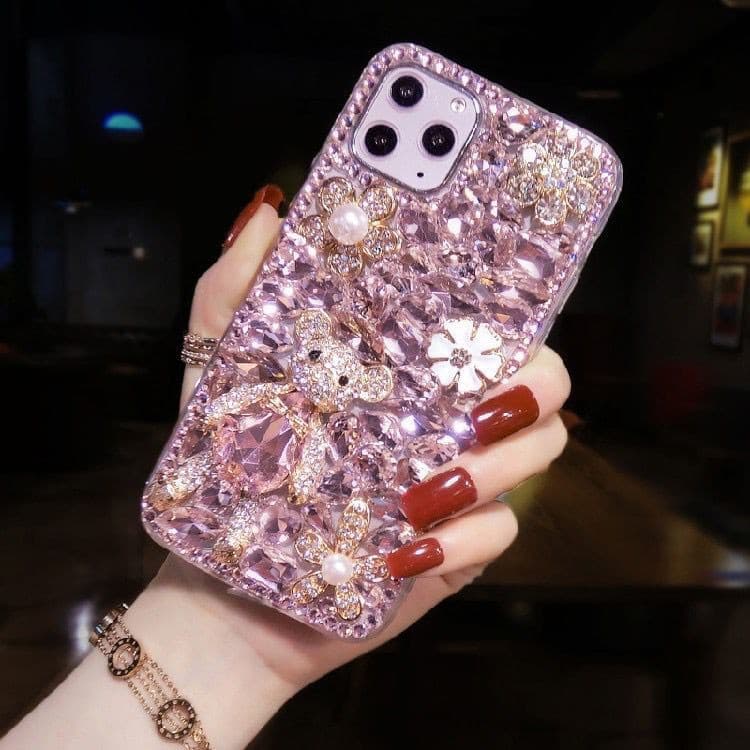 เคสติดเพชร เคส iPhone เคสโทรศัพท์ แอปเปิ้ล ซิลิโคนนิ่ม กันกระแทก ประดับพลอยเทียม ลายการ์ตูน สําหรับ iPhone 17 PRO MAX 16 Pro Max 15 16 plus 11 12 13 promax 14 Pro Max 17 Air Case - รูปที่ 1