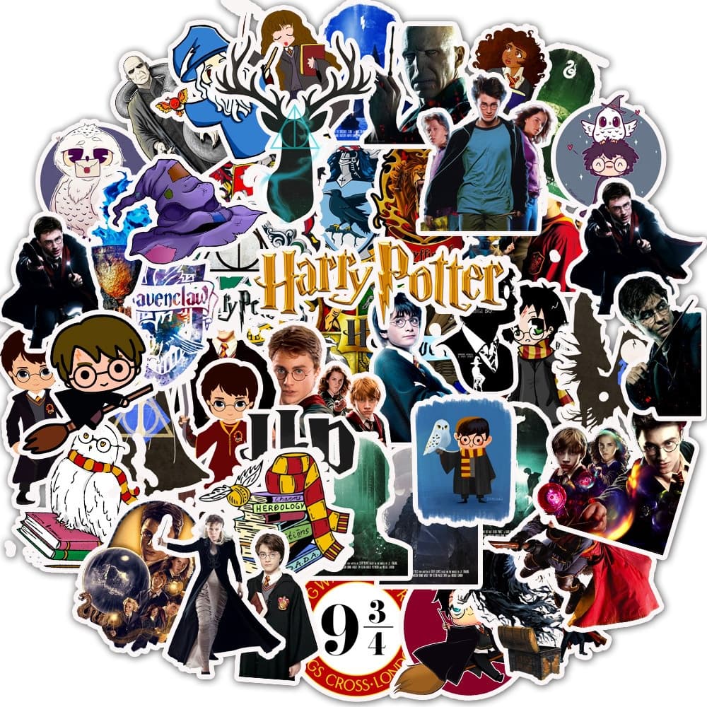 พร้อมส่ง สติกเกอร์ Pvc ลายกราฟฟิติ Harry Potter กันน้ํา สําหรับติดตกแต่งกระเป๋าเดินทาง รถยนต์ 50 ชิ้น - รูปที่ 1