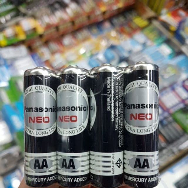 ถ่าน AA เลือกยี่ห้อ Pana-sonic Neo, Pana-sonic Gold, Toshiba, Maxell, Gp, Philips, Mitsubishi 1.5V จำนวน 4 ก้อน ของแท้ - รูปที่ 1