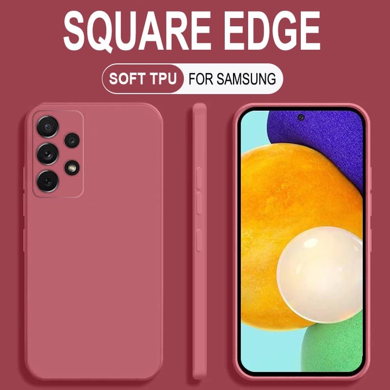 เคสโทรศัพท์ซิลิโคน TPU แบบนิ่ม ทรงสี่เหลี่ยม กันกระแทก สีแคนดี้ สําหรับ Samsung Galaxy A14 A03 A03S A04 A04S A04E A13 A23 A53 A54 A73 - รูปที่ 1