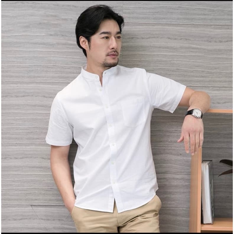 เสื้อเชิ้ตคอจีน   ผ้า Oxford by bonne.chance - รูปที่ 1