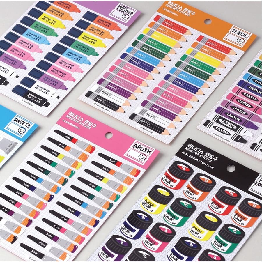Stationery Sticker (01-12) สติกเกอร์ลายเครื่องเขียน - รูปที่ 1