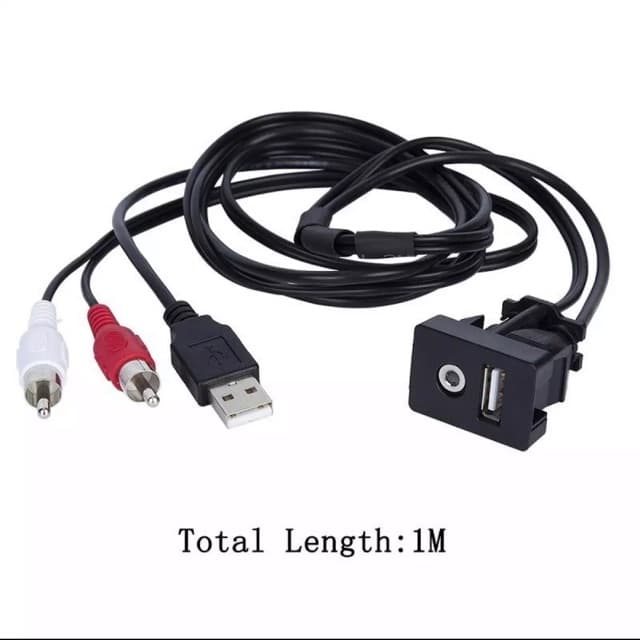 สายพ่วงสัญญาณเสียงช่องUSB/AUXสำหรับใส่เครื่องเสียงรถยนต์Toyota（เก๋ง) - รูปที่ 1