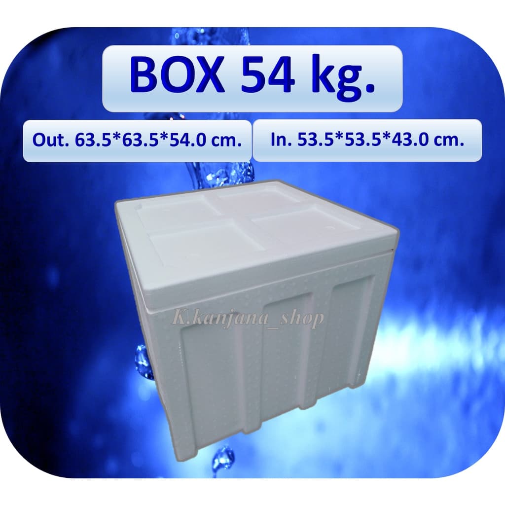 กล่องโฟม Box 54 kg.  ขนาด63*63*54 cm(ใหญ่มาก) อ่านรายละเอียดก่อนสั่งนะคะ - รูปที่ 1