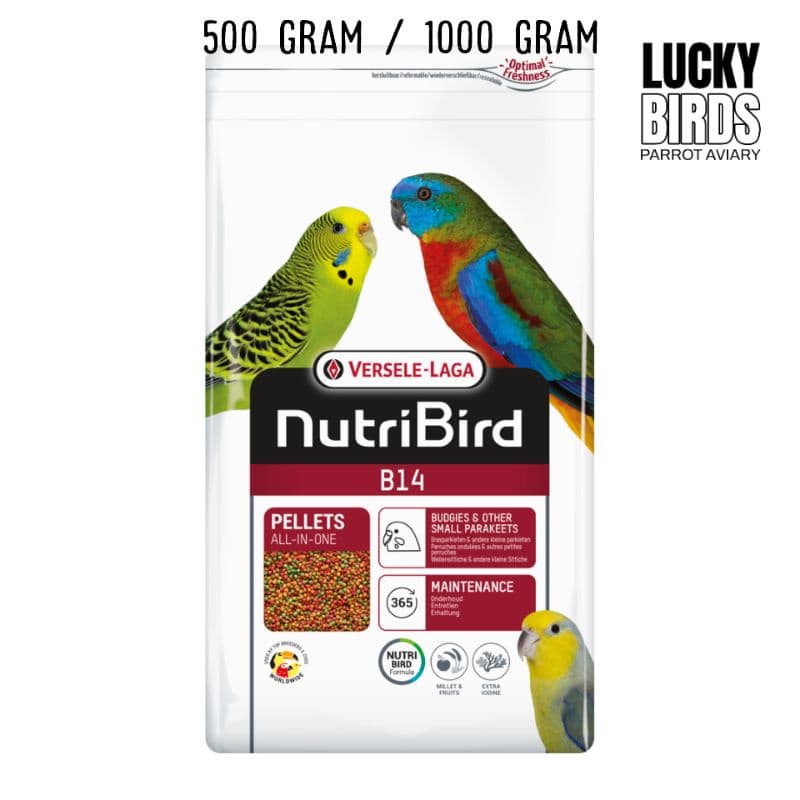 Nutribird B14 (โฉมใหม่) อาหารนก อาหารนกแก้ว อาหารนกกรงหัวจุก สำหรับนกเล็ก ขนาด 500กรัม และ 1000กรัม(แบ่งจำหน่าย) - รูปที่ 1