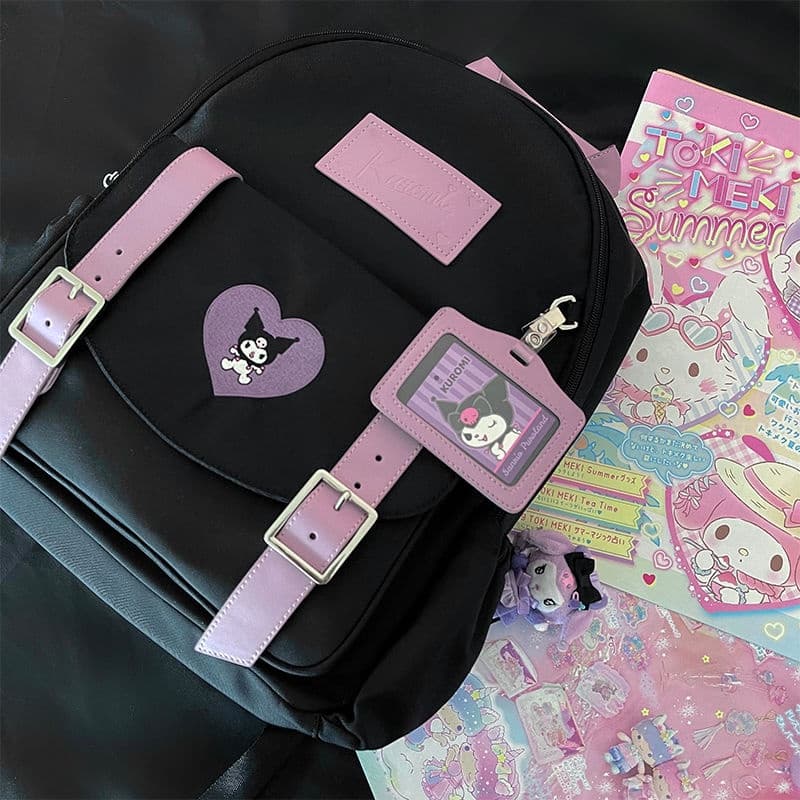 【Ready Stock】Sanrio Cinnamon Dog Melody Kuromi กระเป๋าเป้สะพายหลัง ผ้าแคนวาส ของแท้ สําหรับเด็กผู้หญิง กระเป๋าเป้สะพายหลัง  ผ้าแคนวาส สําหรับเด็กผู้หญิง เหมาะกับนักเรียนมัธยมต้น น่ารัก เวลาว่าง พกพาได้ กระเป๋านักเรียน - รูปที่ 1