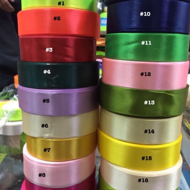 ริบบิ้นผ้า1นิ้ว. สีสันสดใส - รูปที่ 1