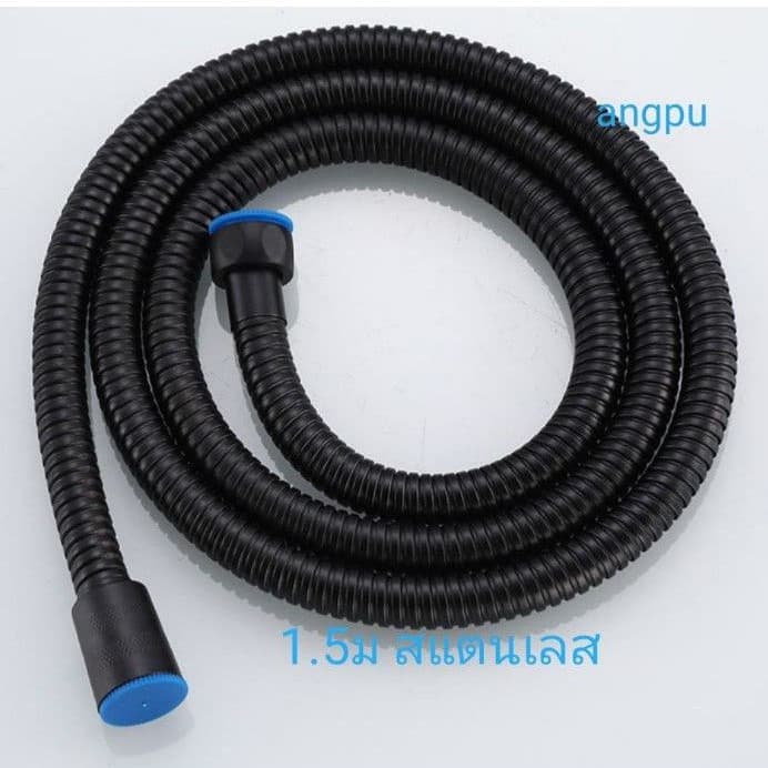 สายฝักบัว สีดำ ชุดชำระห้องน้ำ สแตนเลส304แทไม่ขึ้นสนิม Bดำ - รูปที่ 1