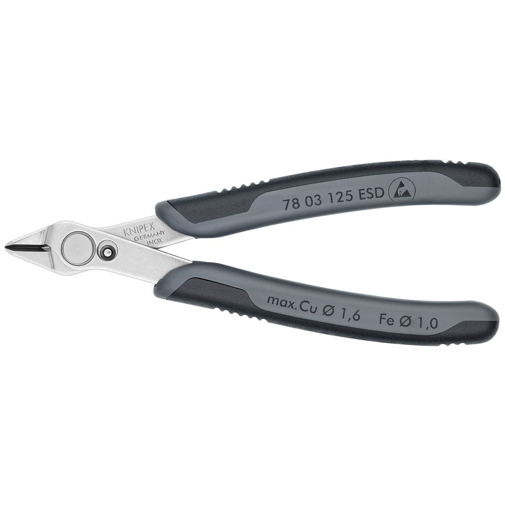 KNIPEX Electronic Super Knips ESD - 125 mm คีมตัดสำหรับงานอิเล็กทรอนิกส์ ESD 125 มม. รุ่น 7803125ESD - รูปที่ 1