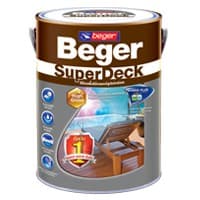 Beger SuperDeck เบเยอร์ ซูปเปอร์เดค ซุปเปอร์เดค สีย้อมพื้นไม้ สีทาพื้นไม้ภายนอก ทนการเหยียบย่ำ ขนาด 1 แกลลอน - รูปที่ 1