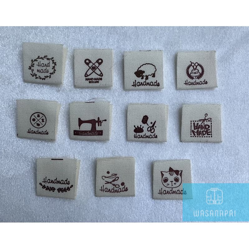 ป้ายแท็กผ้าถัก ป้ายhandmade ป้ายผ้าลายการ์ตูน DIY ตกแต่งชิ้นงานแฮนด์เมดเสื้อผ้า - รูปที่ 1