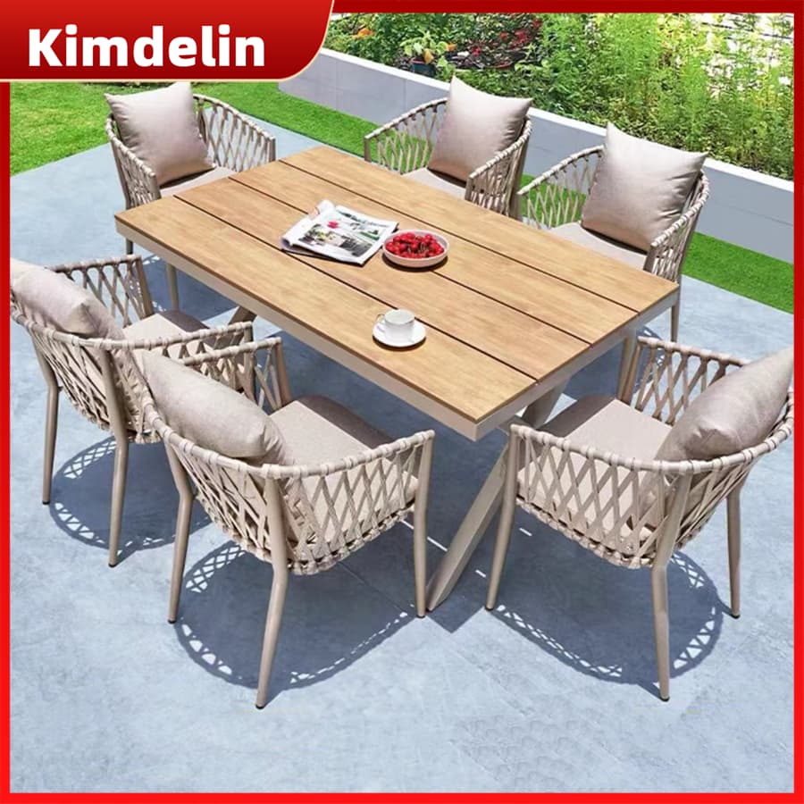 KIMDELIN เฟอร์นิเจอร์กลางแจ้ง สวน เฟอร์นิเจอร์ โต๊ะ และเก้าอี้กลางแจ้ง - รูปที่ 1