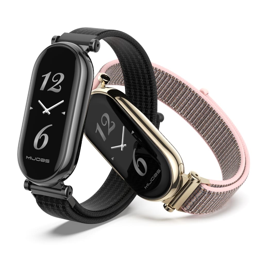 MIJOBS มิโจบส์ สายรัดไนลอนสําหรับ for Mi Band 10 9 8 สมาร์ทสร้อยข้อมือเปลี่ยนอุปกรณ์เสริมโลหะเชื่อมต่อไนลอนห่วงสายรัดข้อมือสายนาฬิกาข้อมือสําหรับ เสี่ยวหมี่ for Miband 9 - รูปที่ 1