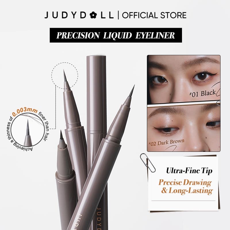 Judydoll Precision Liquid Eyeliner อายไลเนอร์ชนิดน้ําที่มีความแม่นยํา ติดทนนาน กันน้ำ กันเหงื่อ - รูปที่ 1