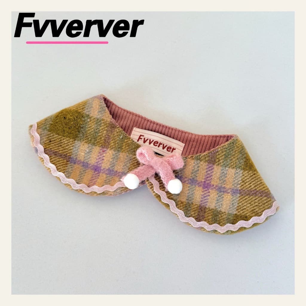 Fvverver เอี๊ยมสไตล์ย้อนยุคน่ารักสำหรับสุนัขและแมว | ผ้ากันเปื้อนกันน้ำลายนุ่มสบาย - รูปที่ 1