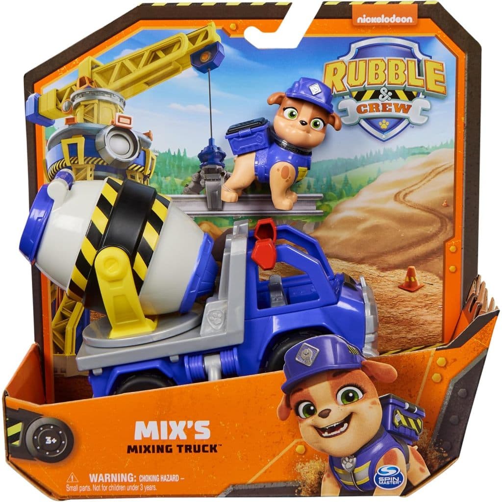 Rubble & Crew, Mixs รถบรรทุกของเล่นผสมซีเมนต์พร้อมรูปการกระทําและของเล่นก่อสร้างที่สามารถเคลื่อนย้าย - รูปที่ 1