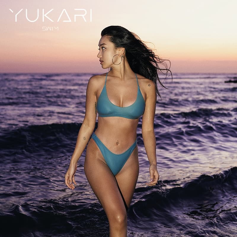 Yukari Swim ชุดบิกินี่สามเหลี่ยม High Cut สำหรับผู้หญิงสองชิ้น - รูปที่ 1