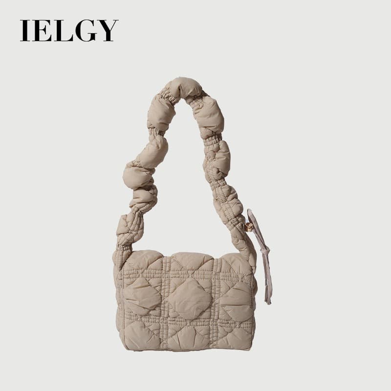 IELGY เวอร์ชั่นเกาหลีจีบกระเป๋าเมฆสบายๆอินเทรนด์แฟชั่นพนังกระเป๋าสี่เหลี่ยมเล็กลงเบาะแจ็คเก็ตไหล่กระเป๋า ผู้สื่อสาร - รูปที่ 1