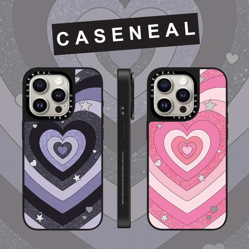 CASENEAL multilayer Love Star กระจกเคสโทรศัพท์สําหรับ iPhone 16 Pro Max 15 Plus 14 ProMax 13 12Pro 11 โทรศัพท์กันกระแทกขอบนุ่มฮาร์ดป้องกันกรณี - รูปที่ 1