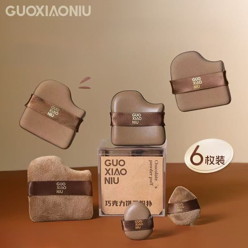 GUOXIAONIU ช็อกโกแลตแป้งพัฟเบาะลมแห้งและเปียกDual Purpose Super Softไม่ง่ายที่จะกินแป้งแต่งหน้าLiquid Foundationความงามพิเศษไข่ผ้าฝ้าย - รูปที่ 1