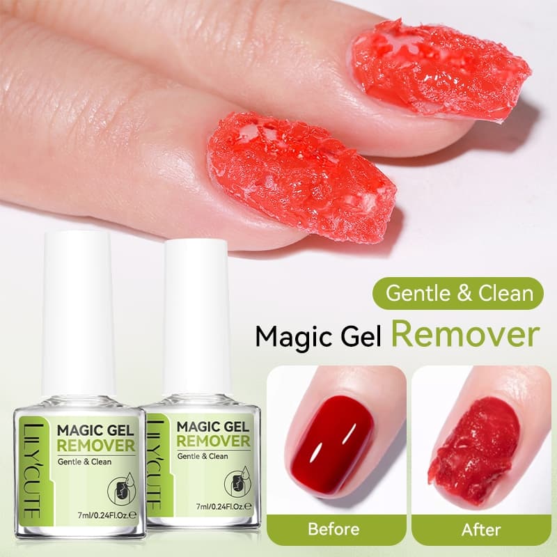 LILYCUTE Quick Magic Remover เล็บเจล Polish Remover ปลอดภัยสูตร Faster ลบกึ่งถาวรเคลือบเงา Polish Cancel กาว - รูปที่ 1