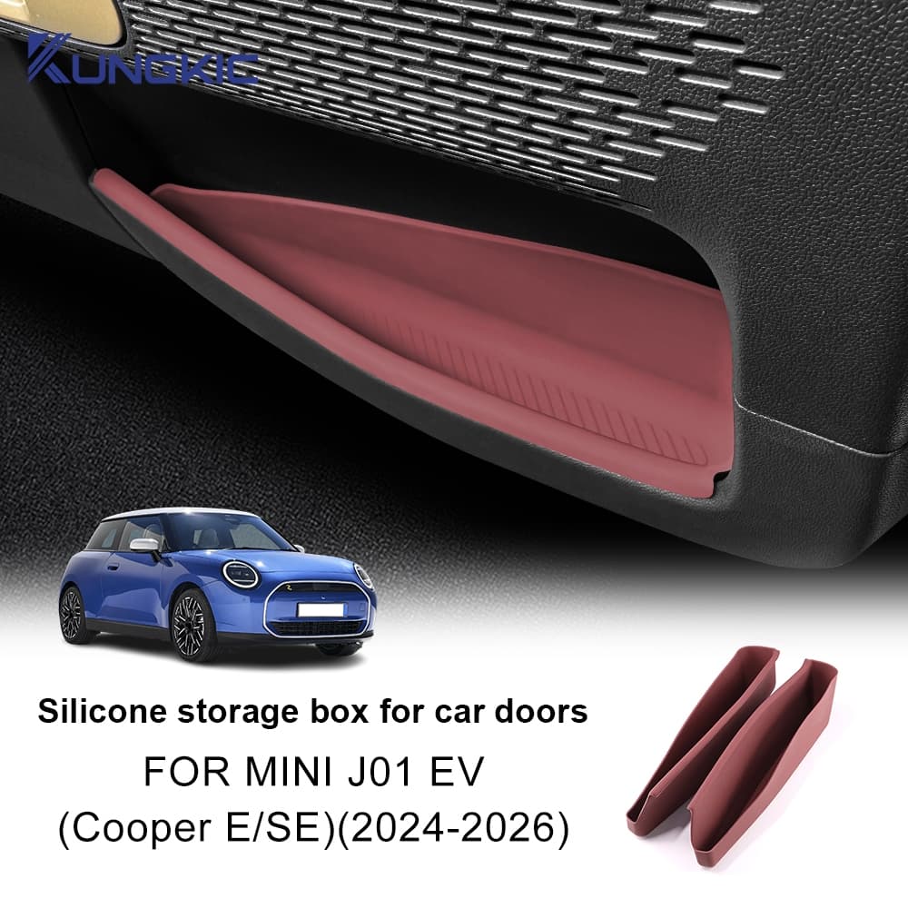 MINI Cooper E/SE J01 EV 2024 2025 ซิลิโคนกล่องเก็บประตูรถ Auto Door Organizer อุปกรณ์ตกแต่งภายใน - รูปที่ 1