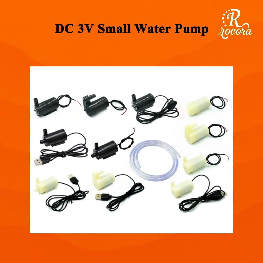 ปั๊มน้ำขนาดเล็ก DC 3V 3W แบบจุ่ม สำหรับบ่อน้ำพุ ตู้ปลา และไฮโดรโพนิกส์ รองรับ 4.5V 5V 6V - รูปที่ 1
