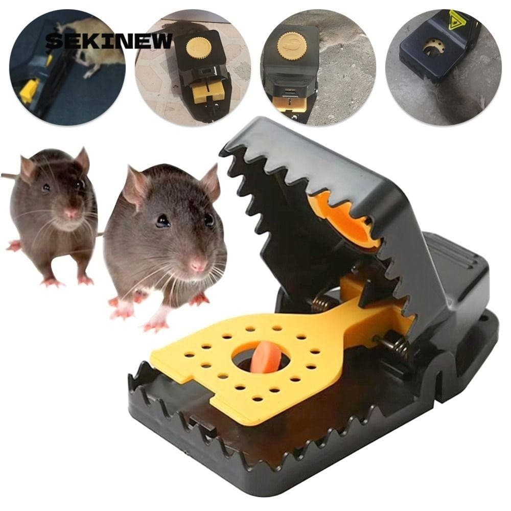 Mousetrap, พลาสติก ABS Reusable Rat เหยื่อ, ปลอดภัยรีเซ็ตอัตโนมัติเมาส์ Snap Traps สําหรับ Home Office ร้านอาหาร - รูปที่ 1