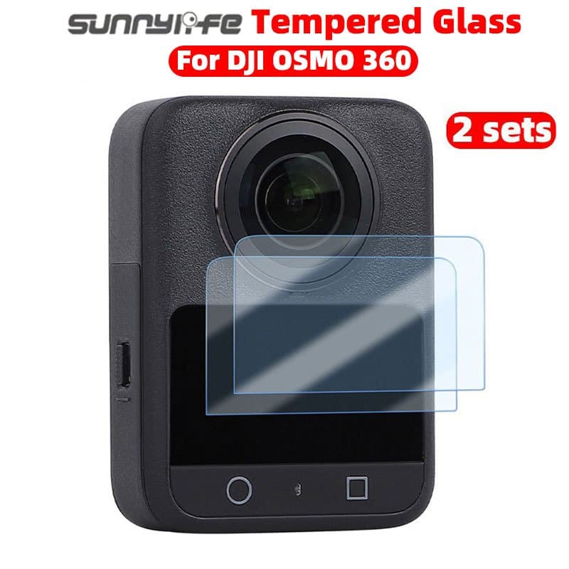 Sunnylife กระจกนิรภัยสําหรับ DJI OSMO 360 กล้อง Protective 2 ชุดฟิล์มป้องกันหน้าจออุปกรณ์เสริมสําหรับกล้อง Action - รูปที่ 1