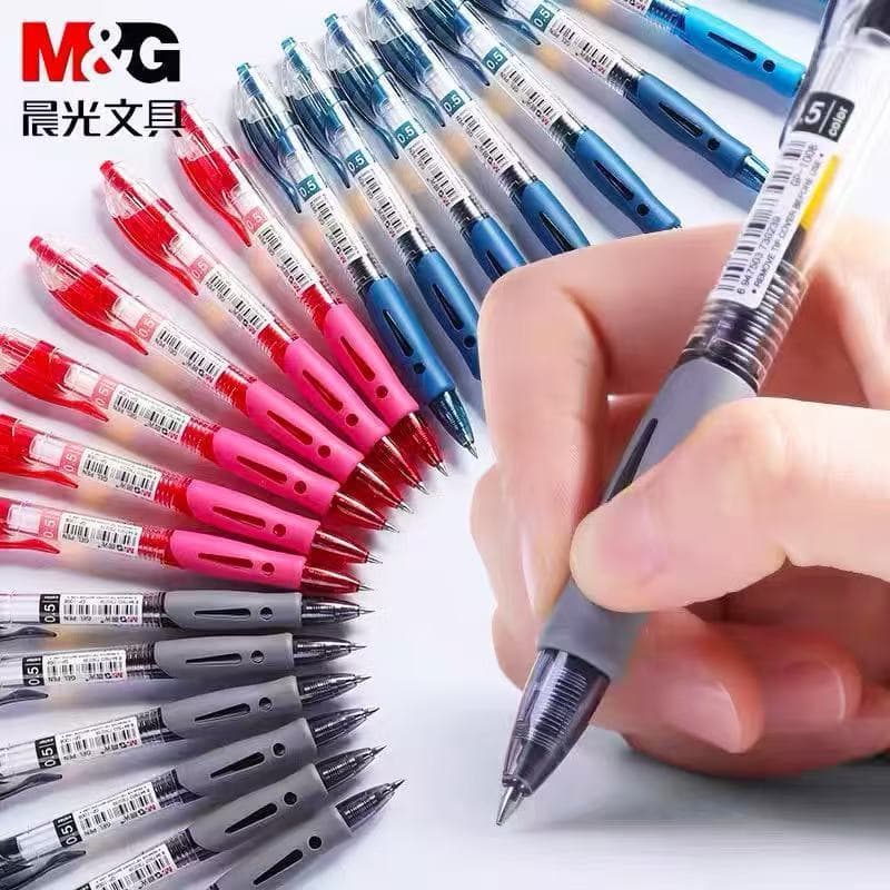 M&G ปากกาหมึกเจล สีดํา 0.5 มม. แบบแห้งเร็ว พับเก็บได้ สําหรับสํานักงาน - รูปที่ 1