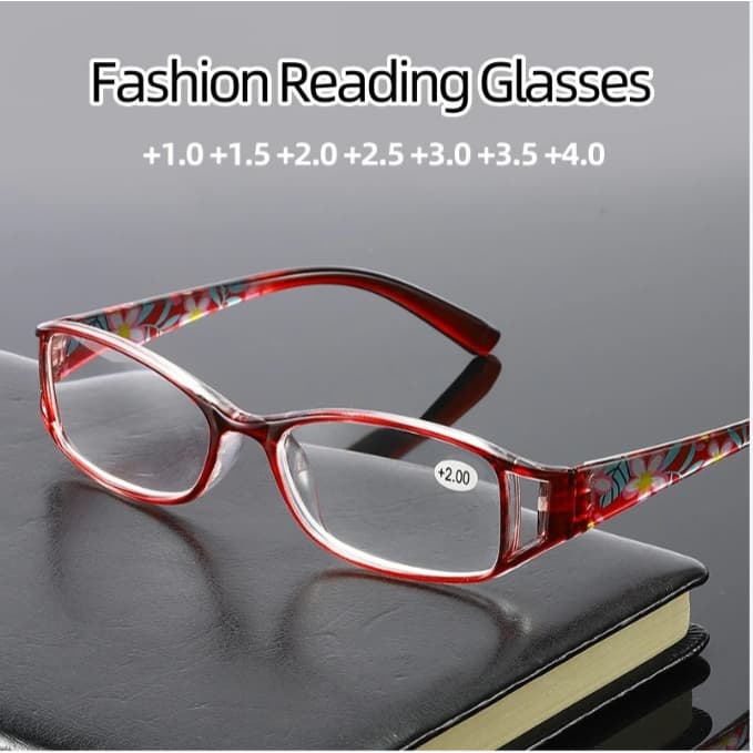 Fashion Vintage Women Reading Glasses Ladies Anti-blue Light Plus Diopter Eyewear Trendy HD Lens Far Sight Eyeglasses To +4.0 - รูปที่ 1