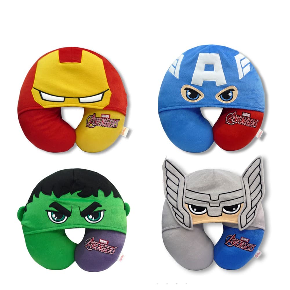 Marvels หมอนรองคอตัวยูมีฮู้ด Avengers รุ่นนี้มีหมวกเอามาปิดตาได้ (สินค้าลิขสิทธิ์แท้ จากโรงงานผู้ผลิต) - รูปที่ 1