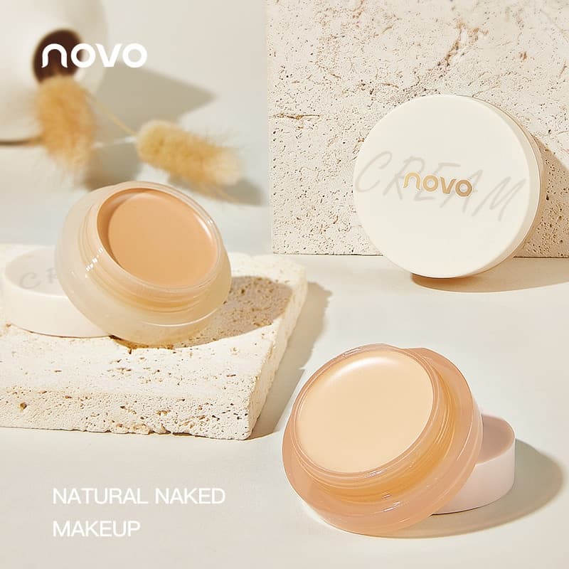 Novo Cream Concealer [No.5543] คอนซีลเลอร์เนื้อครีม ตลับน่ารัก พกพาง่าย ติดทนยาวนาน เนื้อเนียน - รูปที่ 1