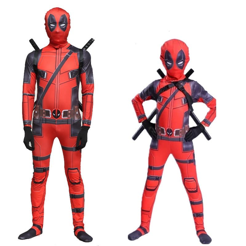 เครื่องแต่งกาย ชุดคอสเพลย์ ซุปเปอร์ฮีโร่ Marvel Deadpool Spider-Man One Piece สําหรับเด็ก และผู้ใหญ่ - รูปที่ 1