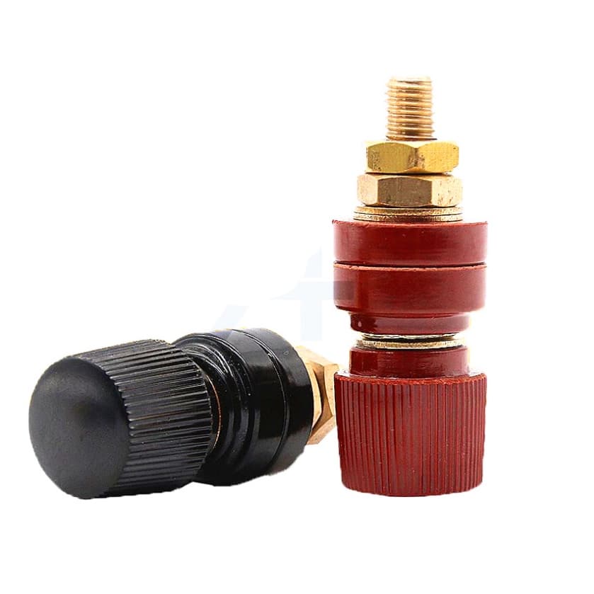 Binding post terminal เทอร์มินอล ข้้วแบต ขั้วลำโพง M8 น้อตเบอร์ 14 ขายเป็นคู่ ดำแดง - รูปที่ 1