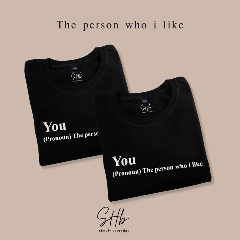 sherbettee|เสื้อยืด you the person who i like - รูปที่ 1