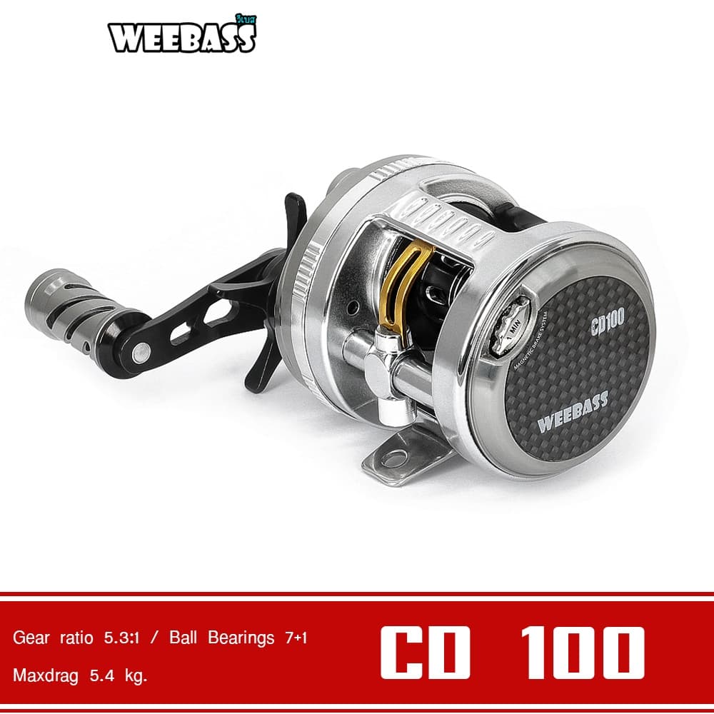 WEEBASS รอก - รุ่น CD เบอร์ 100/101 (ขวา-ซ้าย) รอกเบททรงกลม รอกตกปลา - รูปที่ 1