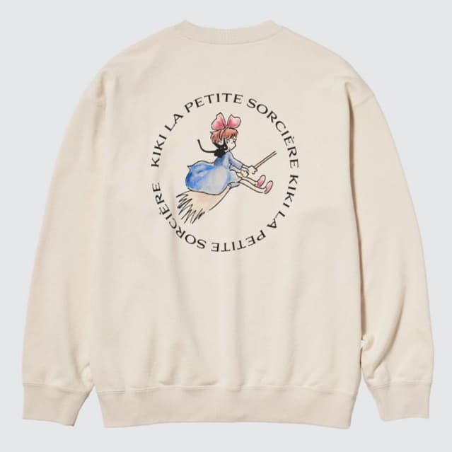เสื้อสเวตเตอร์ Uniqlo Crewneck Ubby Studio Ghibli UT รหัส 02 - ครีม - รูปที่ 1