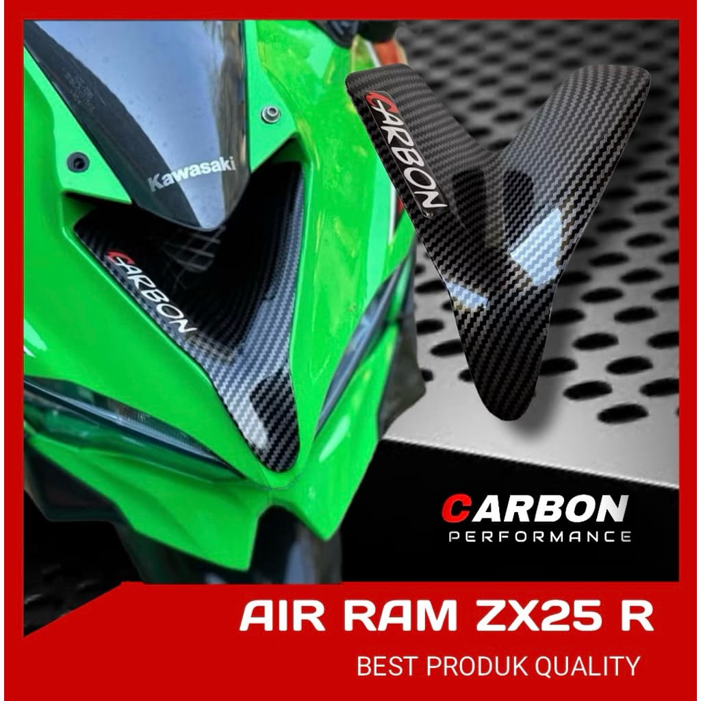 AIRRAM ZX 25 R CARBON GLOSSY RAM ฝาครอบอากาศ ▪️Zx wtp ฝาครอบช่องระบายอากาศ zx25r อุปกรณ์เสริม zx25r variation zx25 อุปกรณ์เสริม - รูปที่ 1