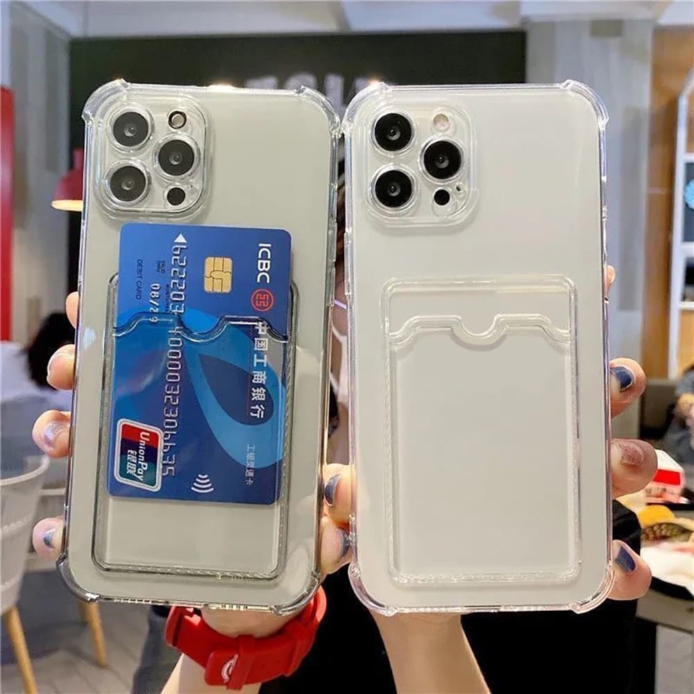 Card Holder TPU เคส Vivo Y19S Y29 Y17S Y21 Y16 Y36 Y27 Y03 V30 Pro Y100 Y200E T3 Y17 Y11 Y12 Y15 Y02 Y15A Y21S Y33S Y22 - รูปที่ 1
