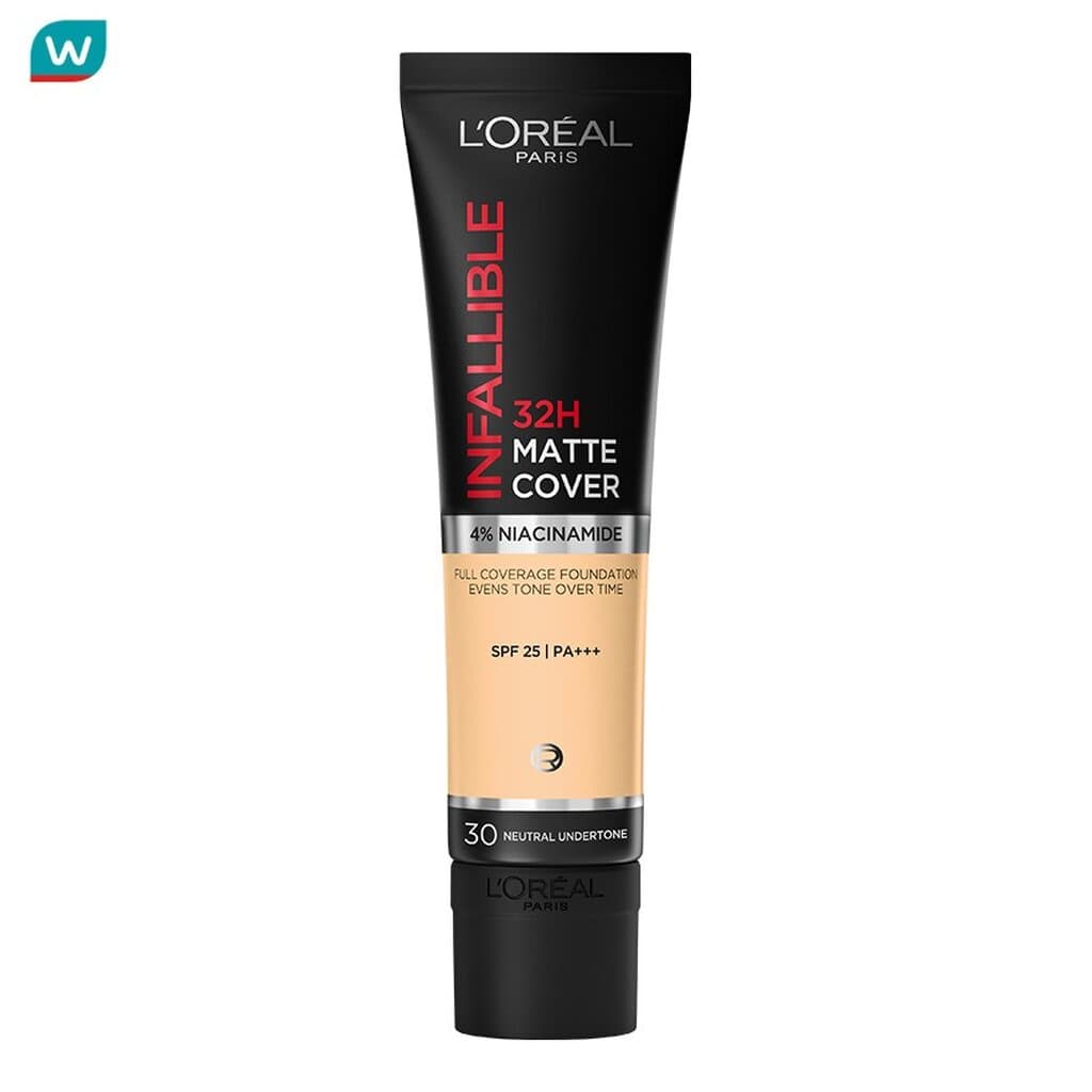 L'Oreal ลอรีอัล อินฟอลลิเบิล 32H แมท คัฟเวอร์ ฟาวเดชั่น SPF25 PA+++ 30มล. 30 - รูปที่ 1