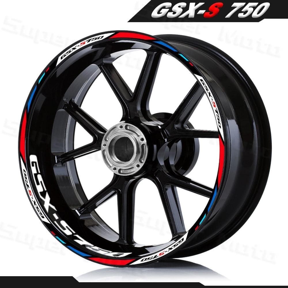 สําหรับ Suzuki GSX-S750 GSX750S GSXS750 Gsxs 750 S750 รถจักรยานยนต์ล้อ Hub Decal ชุดตกแต่งขอบสะท้อนแสงสติกเกอร์กันน้ํา - รูปที่ 1