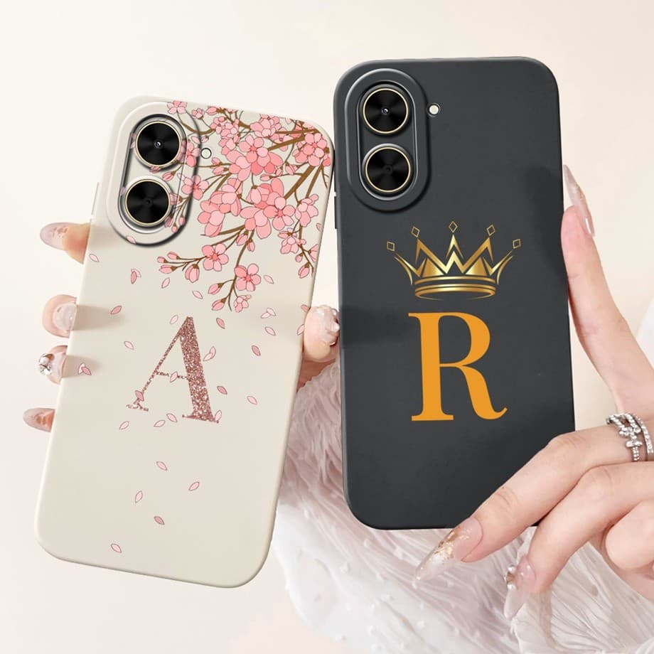 สําหรับ Xiaomi Poco C71/Redmi A5 4G กรณี Soft Silione TPU แฟชั่นดอกไม้กันชน Coque สําหรับ RealmeA5 5 PocoC71 โทรศัพท์ปกหลัง - รูปที่ 1